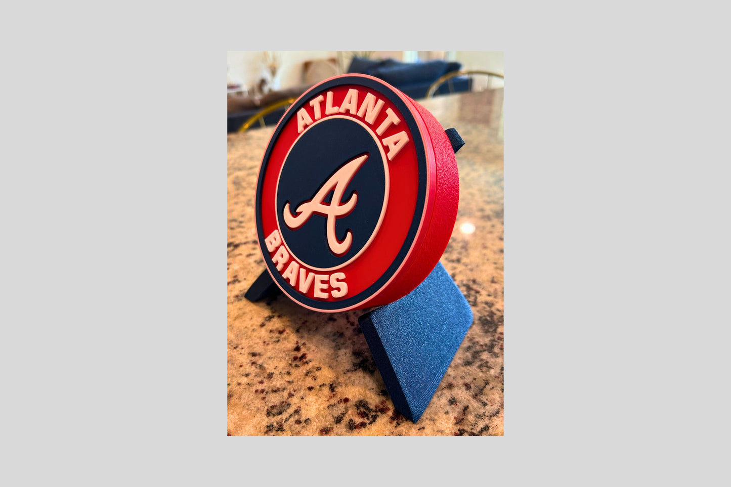 Atlanta Braves 3D Printed MLB Team Decorative Box | Premium Baseball Fan Decor | Unique Sports Fan Gift Tiki-Taka3D