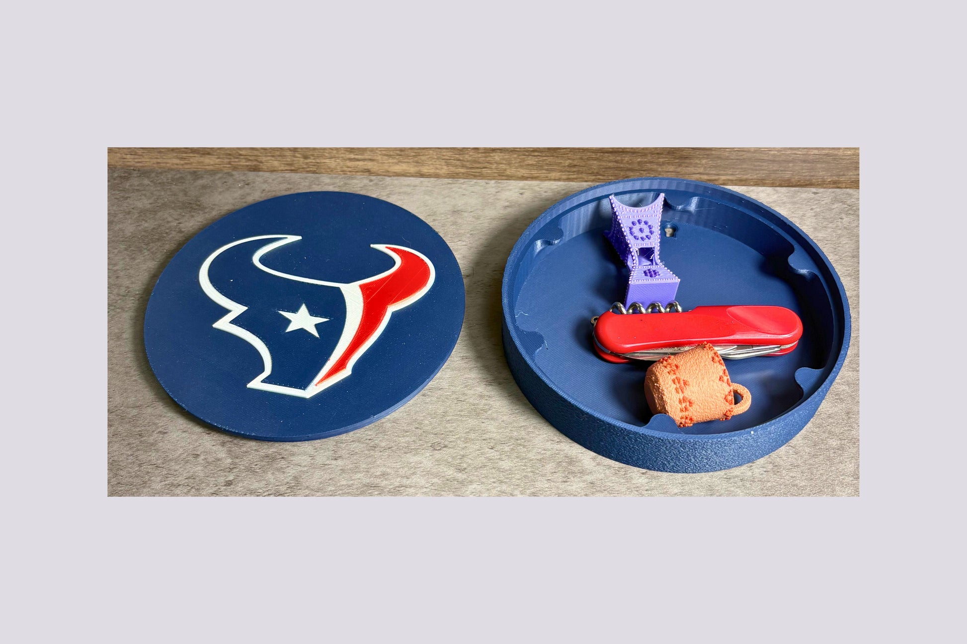 Texans 3D Decorative Box - Man Cave Sign - Keepsake Tiki-Taka3D