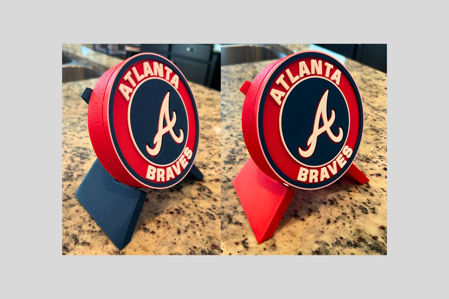 Atlanta Braves 3D Printed MLB Team Decorative Box | Premium Baseball Fan Decor | Unique Sports Fan Gift Tiki-Taka3D