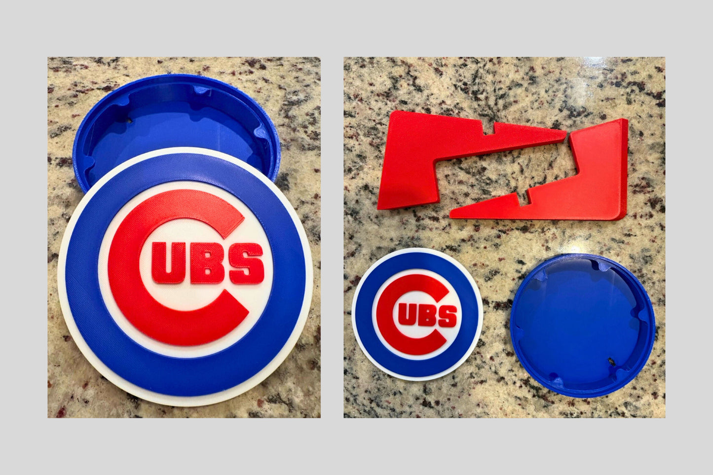 Chicago Cubs 3D Decorative Box | Each Piece is Unique | Premium Baseball Fan Decor | Unique Sports Fan Gift Tiki-Taka3D