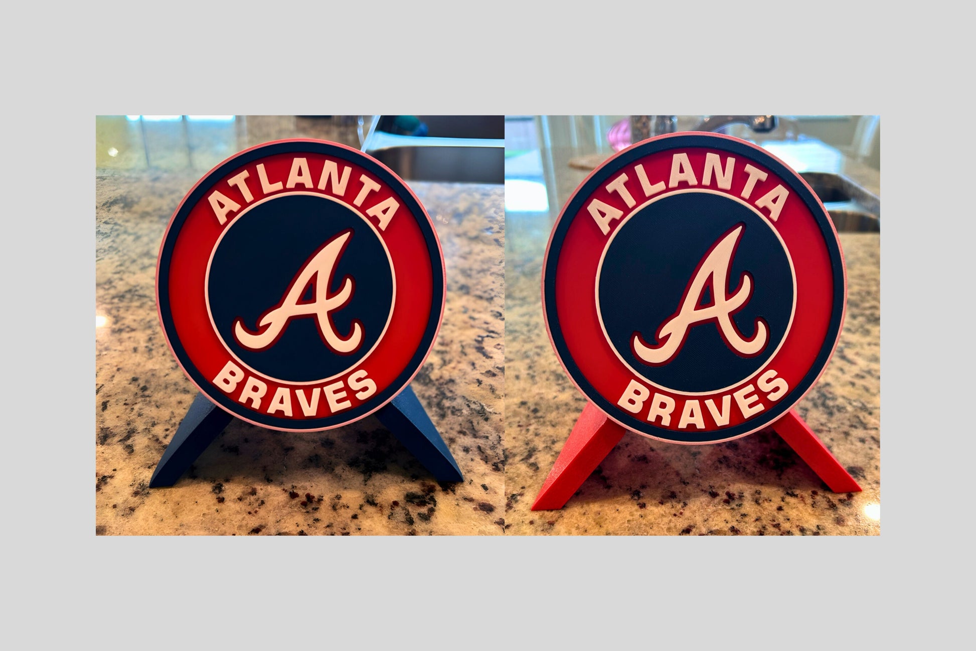 Atlanta Braves 3D Printed MLB Team Decorative Box | Premium Baseball Fan Decor | Unique Sports Fan Gift Tiki-Taka3D
