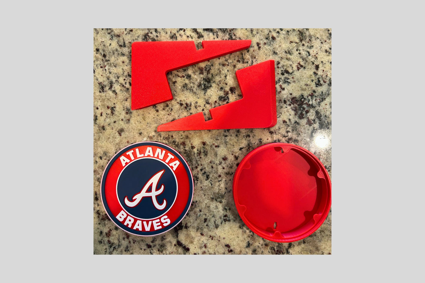 Atlanta Braves 3D Printed MLB Team Decorative Box | Premium Baseball Fan Decor | Unique Sports Fan Gift Tiki-Taka3D