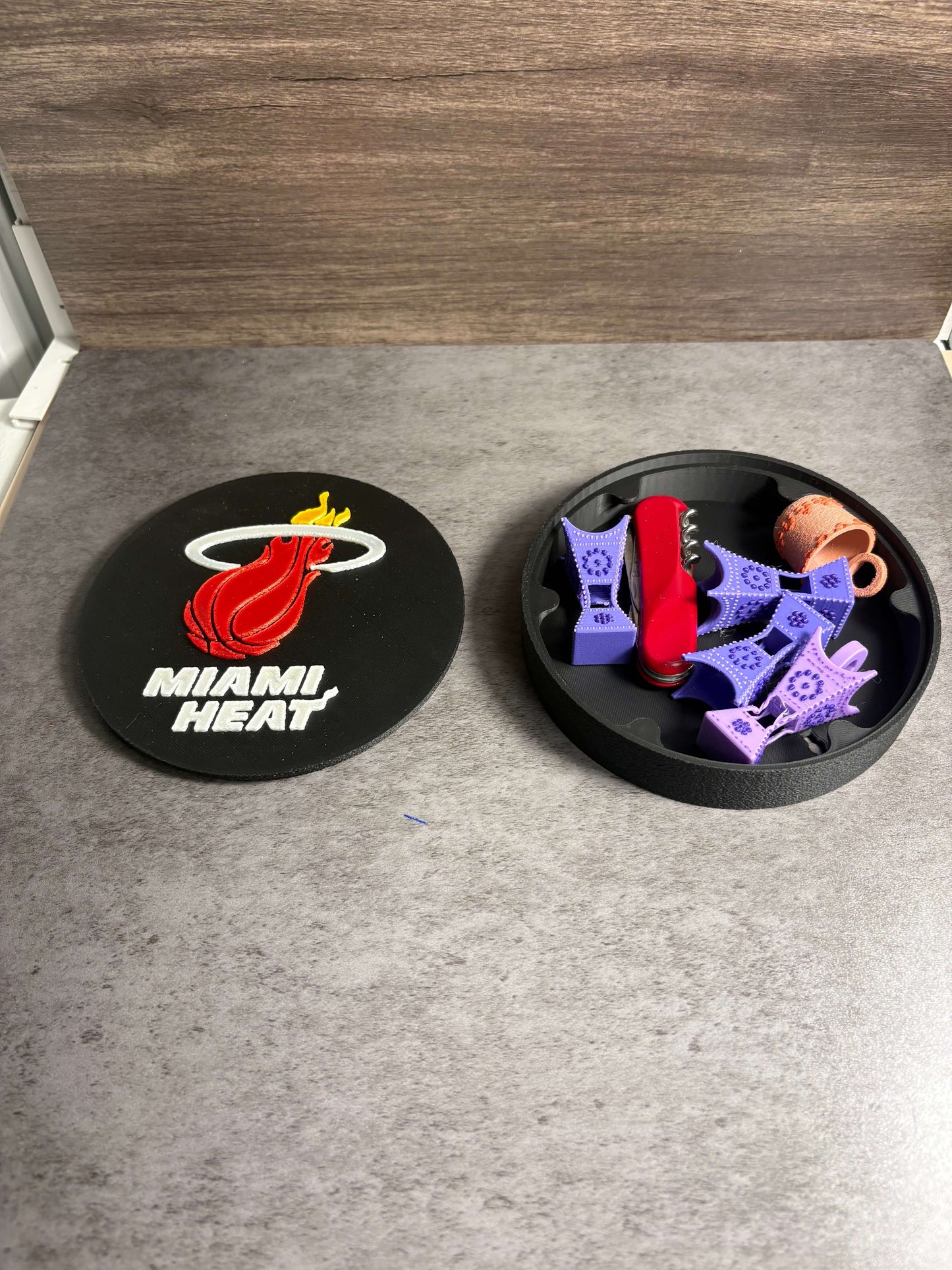 Miami Heat 3D Logo Decorative Box | Magnetic Keepsake Box | NBA Fan Wall Art Decor Tiki-Taka3D