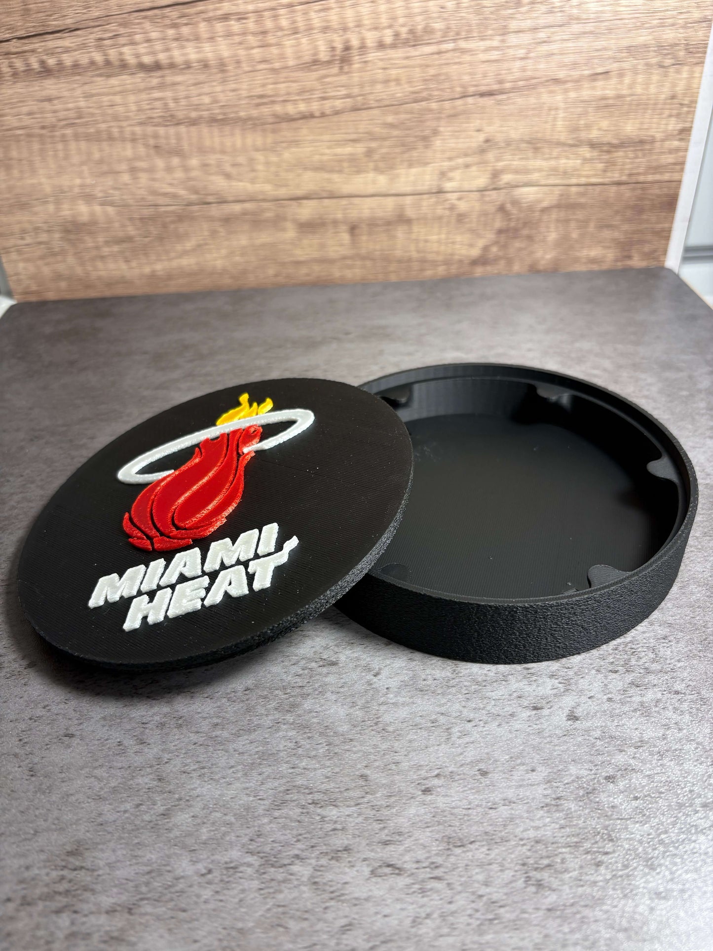 Miami Heat 3D Logo Decorative Box | Magnetic Keepsake Box | NBA Fan Wall Art Decor Tiki-Taka3D