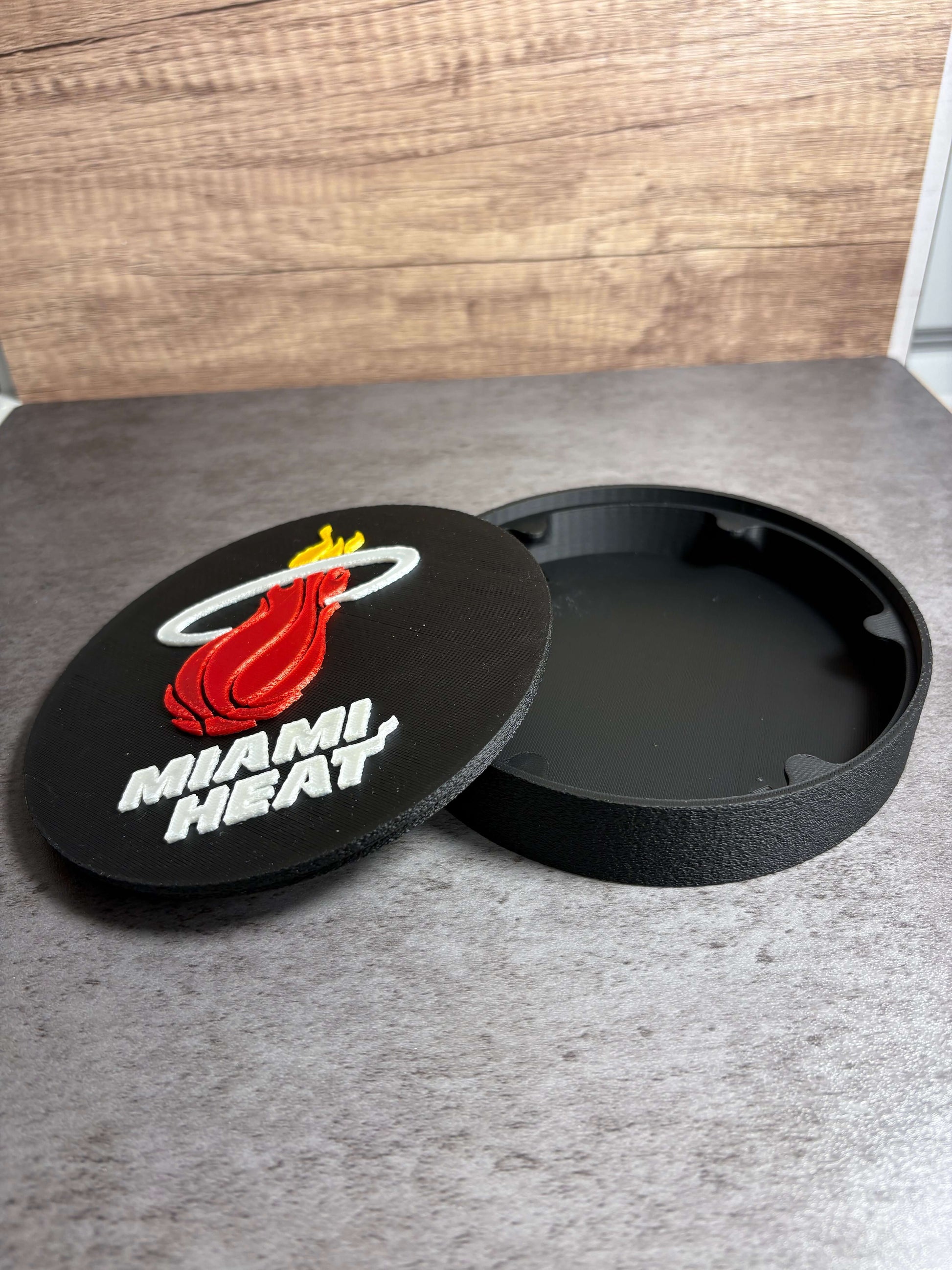 Miami Heat 3D Logo Decorative Box | Magnetic Keepsake Box | NBA Fan Wall Art Decor Tiki-Taka3D