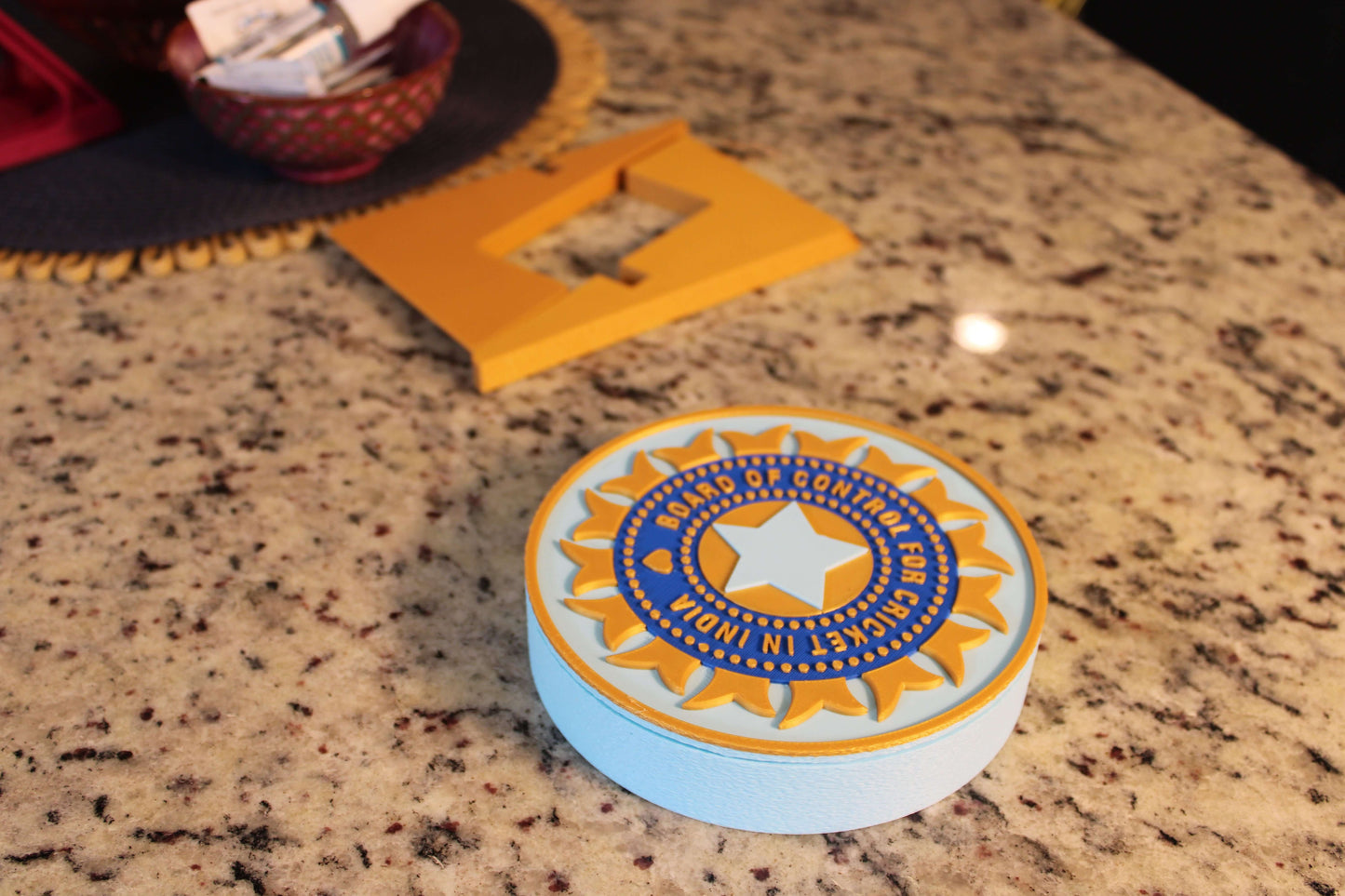 Official India Cricket BCCI 3D Decorative Box – Customizable Fan Art & Desk Decor Tiki-Taka3D