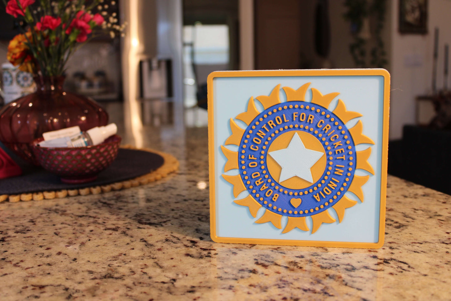 Official India Cricket BCCI 3D Decorative Box – Customizable Fan Art & Desk Decor Tiki-Taka3D