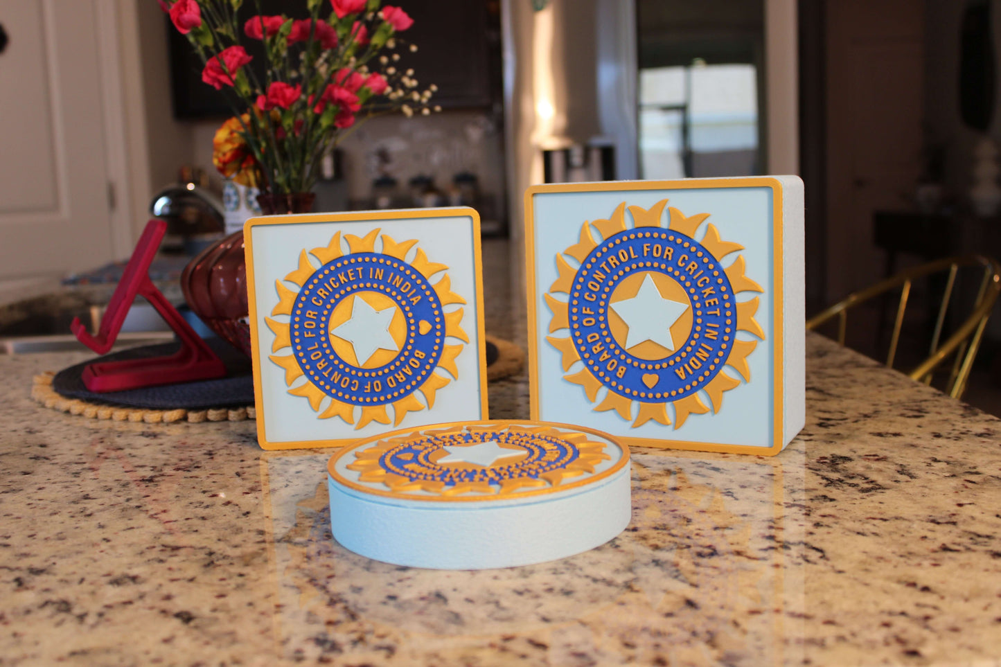 Official India Cricket BCCI 3D Decorative Box – Customizable Fan Art & Desk Decor Tiki-Taka3D