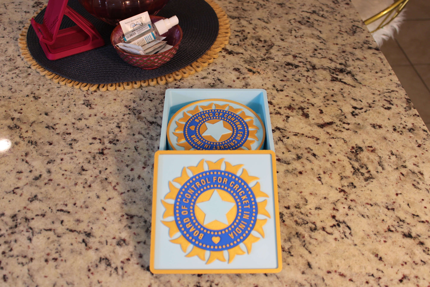 Official India Cricket BCCI 3D Decorative Box – Customizable Fan Art & Desk Decor Tiki-Taka3D