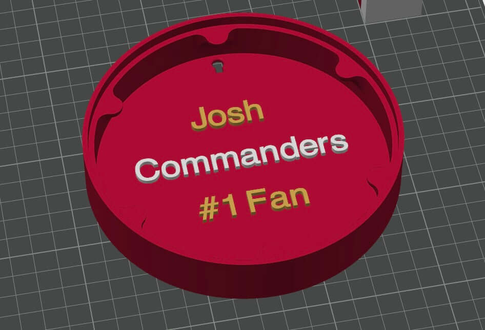 Commanders 3D Logo Decorative Box | Keepsake Box Tiki-Taka3D