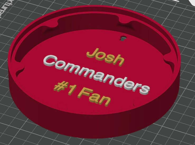 Commanders 3D Logo Decorative Box | Keepsake Box Tiki-Taka3D