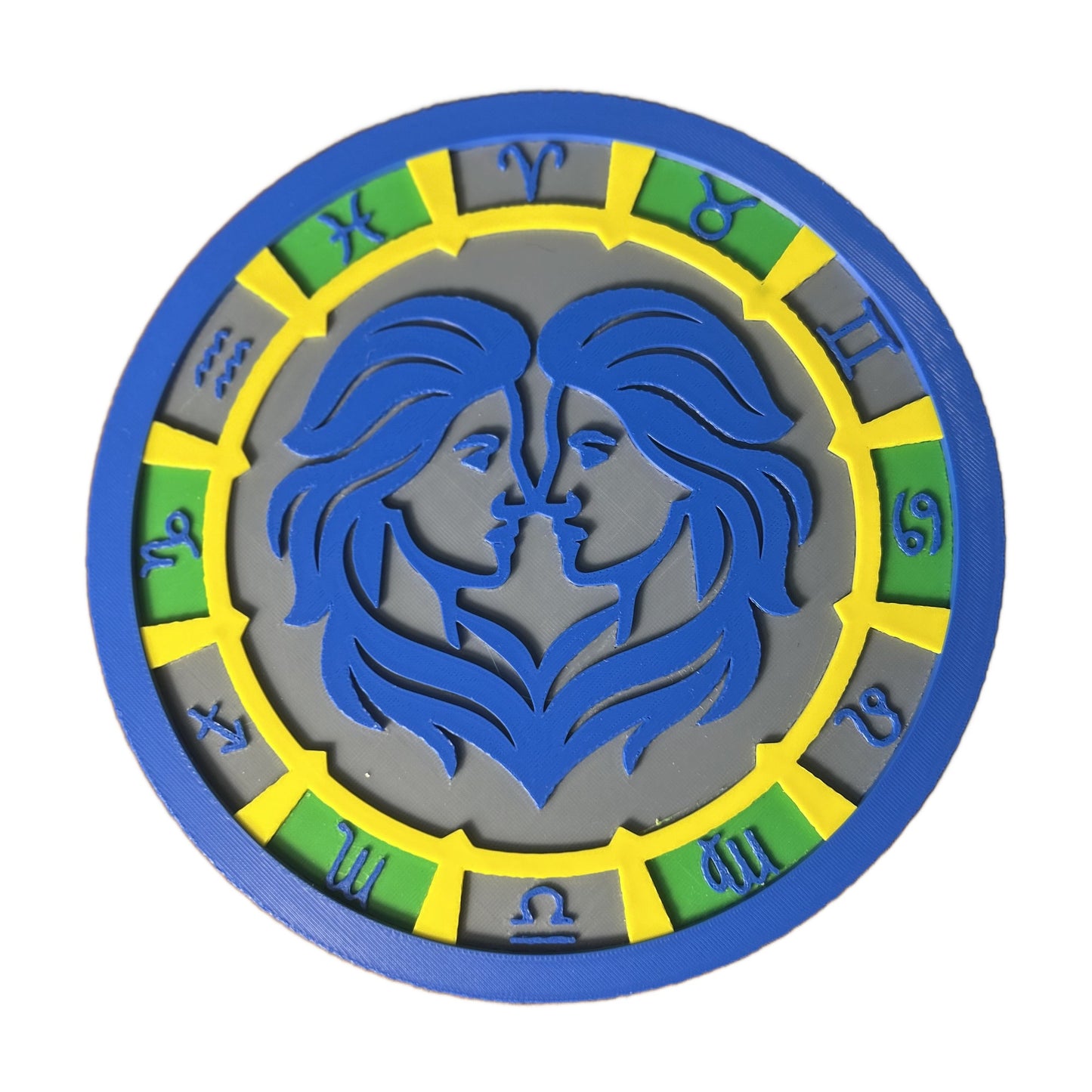 Zodiac Wall Art — 3D-Printed Celestial Medallion (Choose Your Sign & Size)