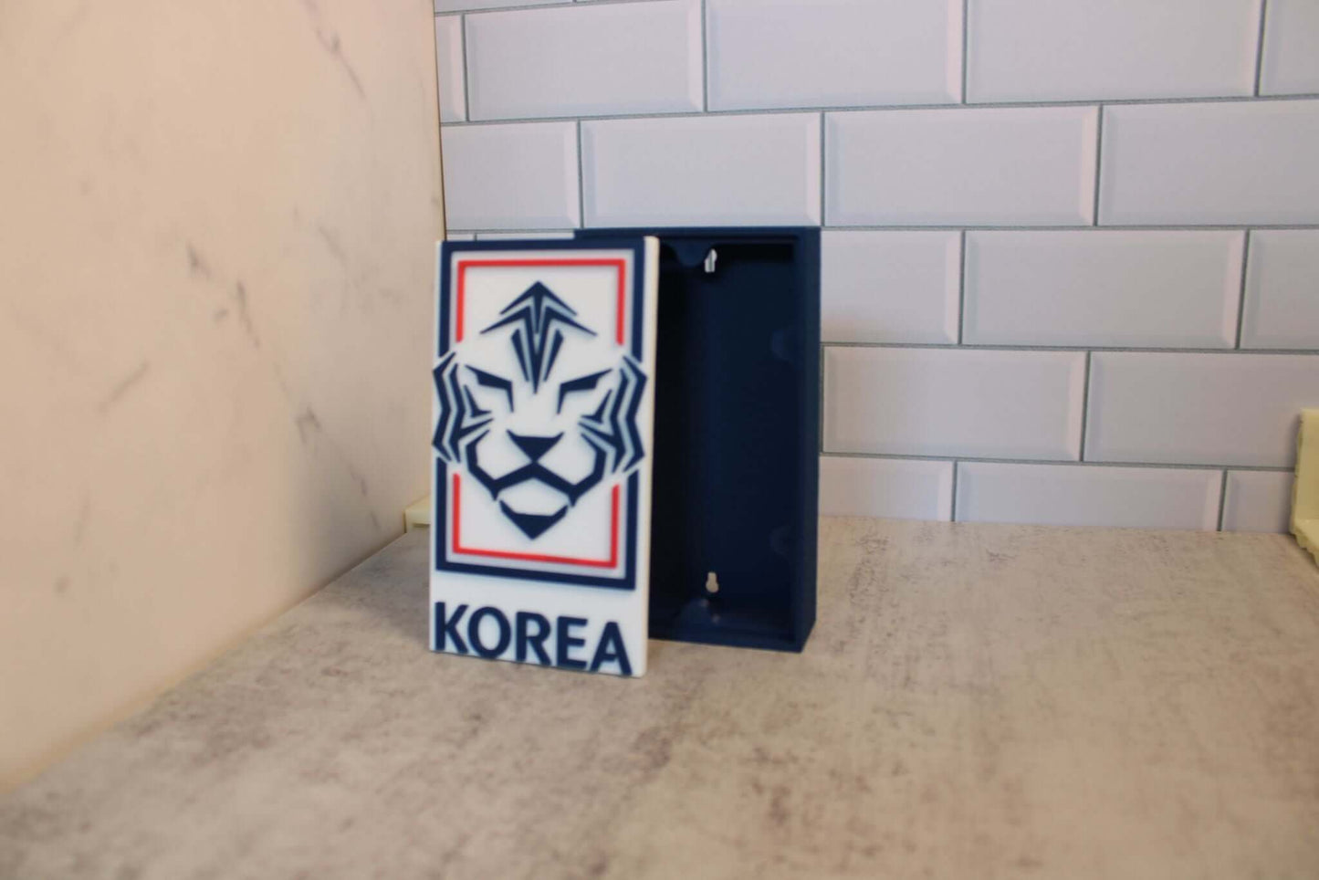 South Korea National Soccer Team 3D plaque showcasing KFA emblem in vibrant colors, perfect for Korean football fans.