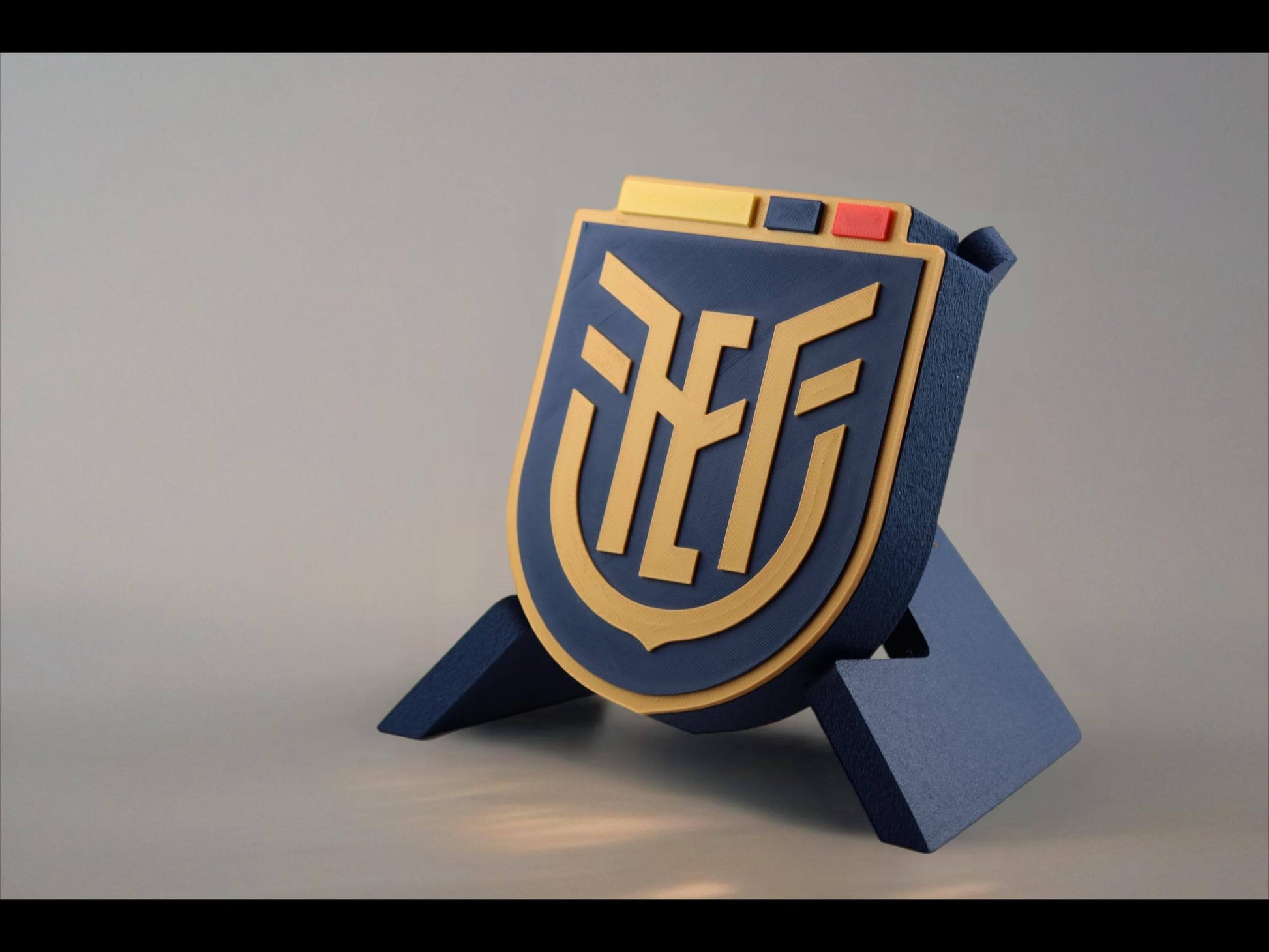 Ecuador Soccer 3D printed fan collectible, unique piece with vibrant colors, high quality materials, no assembly required.