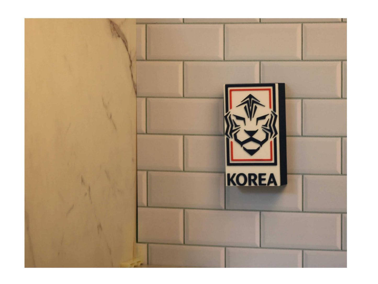 South Korea National Soccer Team 3D plaque with KFA emblem, showcasing vibrant colors and high-quality materials.