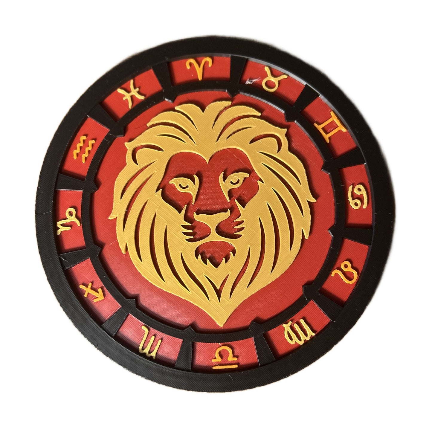 Zodiac Wall Art — 3D-Printed Celestial Medallion (Choose Your Sign & Size)