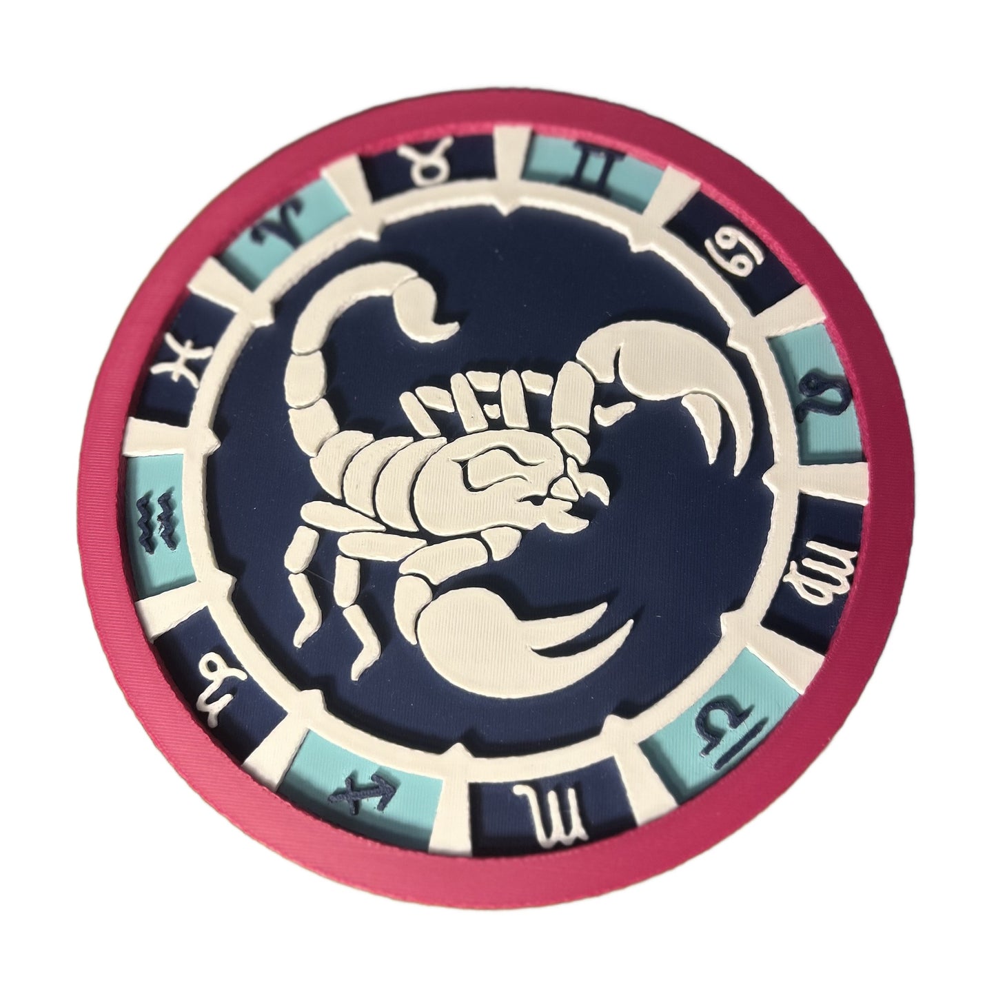 Zodiac Wall Art — 3D-Printed Celestial Medallion (Choose Your Sign & Size)